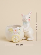 Конфетница SL Home «Пасхальные кролики», 600 мл, 17.5×11.5×16.8 см, доломит, белая - Фото 3