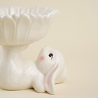 Конфетница SL Home «Лесные кролики», 19×17.5×15 см, керамика, белая - Фото 4