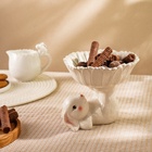 Конфетница SL Home «Лесные кролики», 19×17.5×15 см, керамика, белая - Фото 3