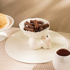 Конфетница SL Home «Лесные кролики», 19×17.5×15 см, керамика, белая - Фото 6