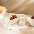 Конфетница SL Home «Лесные кролики», 17×10.5×17 см, керамика, белая - Фото 6