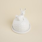 Лимонница SL Home «Пасхальные кролики», 14×14.5 см, доломит, белая - Фото 1