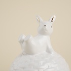 Лимонница SL Home «Пасхальные кролики», 14×14.5 см, доломит, белая - Фото 4