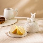 Лимонница SL Home «Пасхальные кролики», 14×14.5 см, доломит, белая - Фото 3