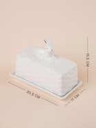 Маслёнка SL Home «Лесные кролики», 20.5×11×15.5 см, керамика, белая - Фото 2