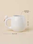 Кружка SL Home «Пасхальные кролики», 500 мл, доломит, белая - Фото 2