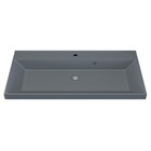 Раковина кварцевая Uperwood Classic Quartz, 100 см, серая матовая, бетон - Фото 2