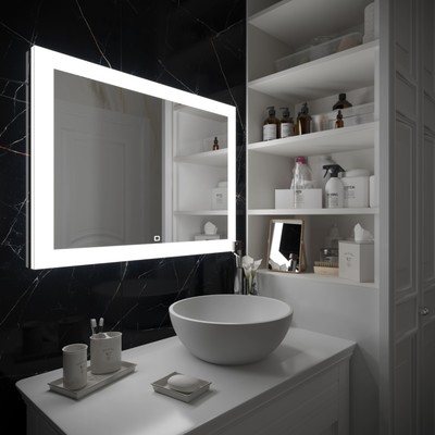 Зеркало Uperwood Barsa, 70х80 см, LED подсветка, сенсорный выключатель, антизапотевание