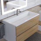 Тумба под раковину Uperwood Barsa, 90 см, подвесная, белая/дуб сонома - Фото 6