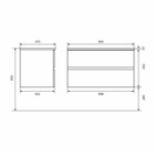 Тумба под раковину Uperwood Barsa, 90 см, подвесная, белая/дуб сонома - Фото 10