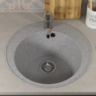 Мойка кухонная из камня Uperwood ECON UPD-405, 003, круглая, цвет 003 серая матовая - Фото 2