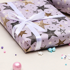 Бумага упаковочная, крафт «Звезды», 70×100 см, 1 лист - Фото 6