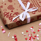 Бумага упаковочная, крафт бурый «14 февраля», 50×70 см - Фото 2