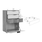 Комод "Бери" 600х353х863 дуб крафт золотой/белое дерево - фото 24618664