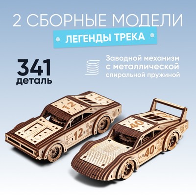 Набор сборных моделей Drovo «Спорткары. Легенды трека», механический