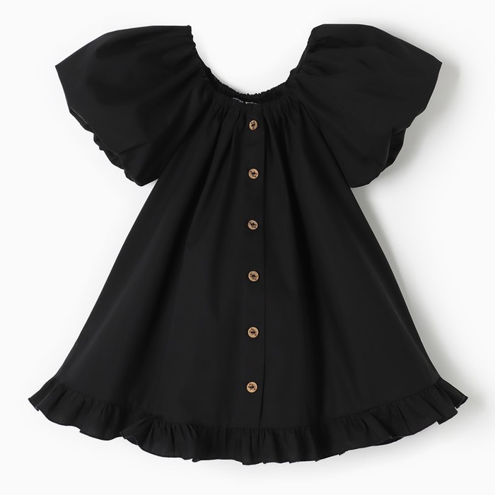 Платье для девочки KAFTAN: Cute, чёрное, размер 30 (98-104 см)