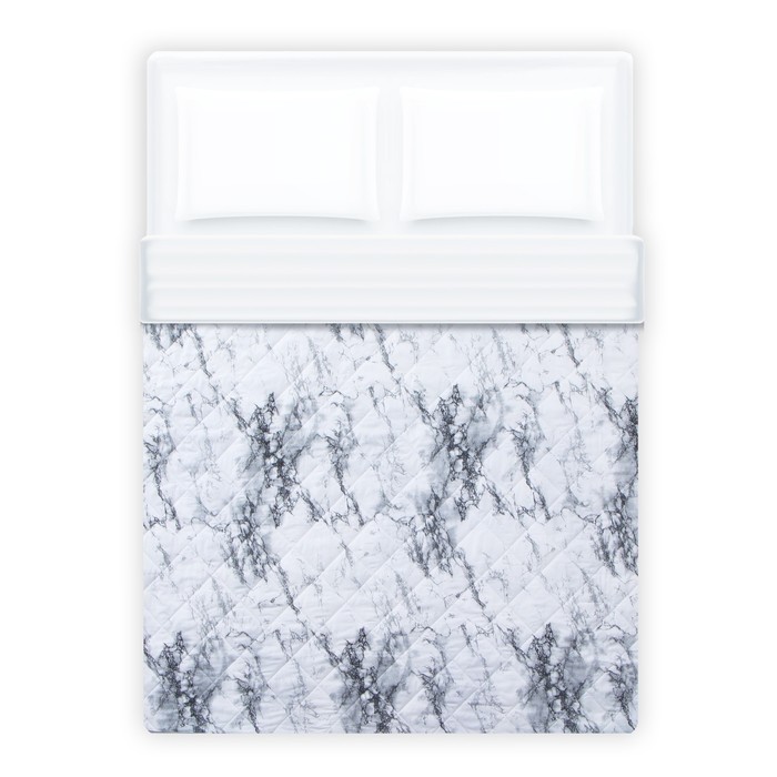 Покрывало LoveLife евро макси White marble, 240*210±5см, микрофайбер, 100% п/э