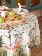 Скатерть «Этель. Пасха в лесу», d=215 см, 100% хлопок, саржа 190 г/м² - Фото 2