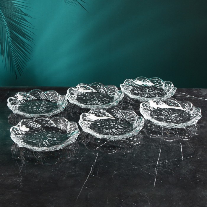 Набор стеклянных тарелок «Тойо», d=18 см, Иран - Фото 1