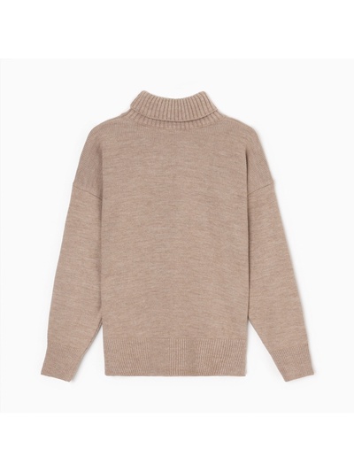 Джемпер женский вязаный MINAKU: Knitwear collection, бежевый, размер 46-48