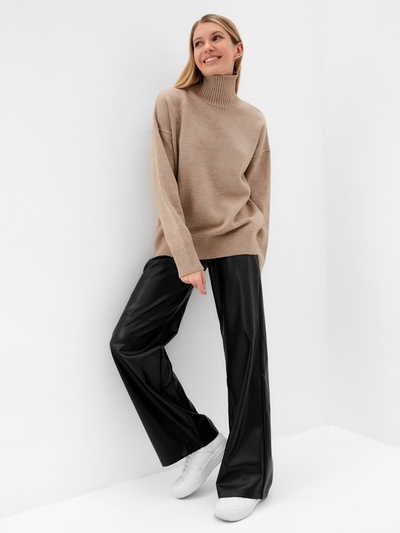 Джемпер женский вязаный MINAKU: Knitwear collection, бежевый, размер 46-48