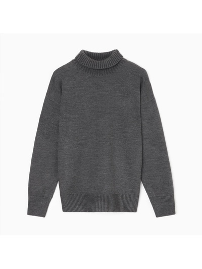 Джемпер женский вязаный MINAKU: Knitwear collection, антрацит, размер 50-52