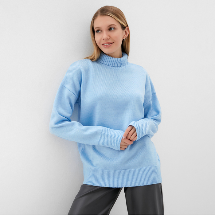 Джемпер вязанный женский MINAKU:Knitwear collection цвет голубой, р-р 46-48