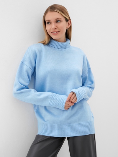 Джемпер женский вязаный MINAKU: Knitwear collection, голубой, размер 46-48