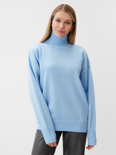 Джемпер женский вязаный MINAKU: Knitwear collection, голубой, размер 46-48