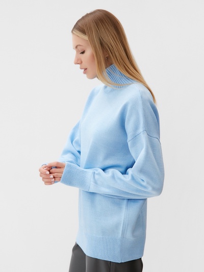 Джемпер женский вязаный MINAKU: Knitwear collection, голубой, размер 46-48