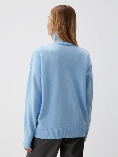 Джемпер женский вязаный MINAKU: Knitwear collection, голубой, размер 46-48