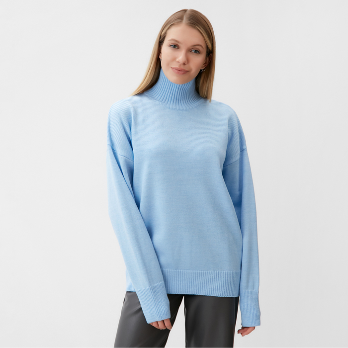Джемпер вязанный женский MINAKU:Knitwear collection цвет голубой, р-р 50-52