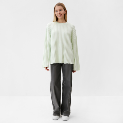 Джемпер женский вязаный MINAKU: Knitwear collection, цвет фисташковый, размер 42-44