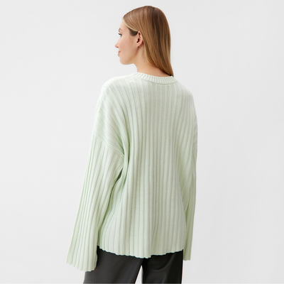 Джемпер женский вязаный MINAKU: Knitwear collection, цвет фисташковый, размер 42-44