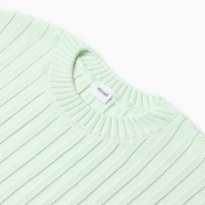 Джемпер женский вязаный MINAKU: Knitwear collection, цвет фисташковый, размер 46-48