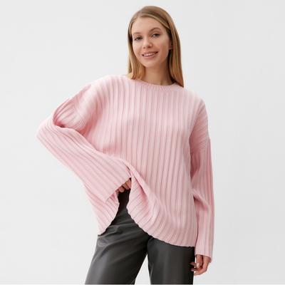 Джемпер женский вязаный MINAKU: Knitwear collection, розовый, размер 50-52