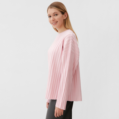 Джемпер женский вязаный MINAKU: Knitwear collection, розовый, размер 50-52