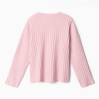 Джемпер вязаный женский MINAKU:Knitwear collection цвет розовый, р-р 50-52 - Фото 10