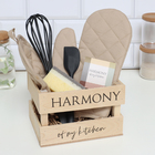 Набор подарочный "Harmony" варежка-прихватка,прихватка, кух.лопатка,венчик,губка - Фото 1