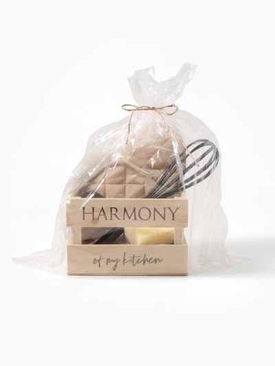 Кухонный набор «Этель» Harmony: варежка-прихватка, прихватка, лопатка, венчик, губка