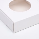 Коробочка самосборная, белая, 10 х 10 х 3 см - Фото 4