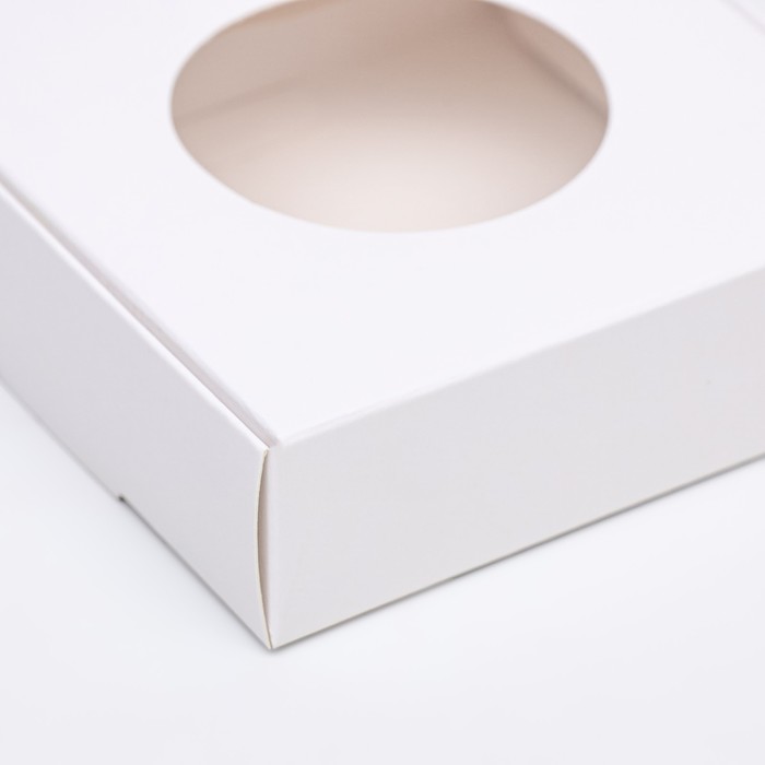Коробочка самосборная, белая, 10 х 10 х 3 см