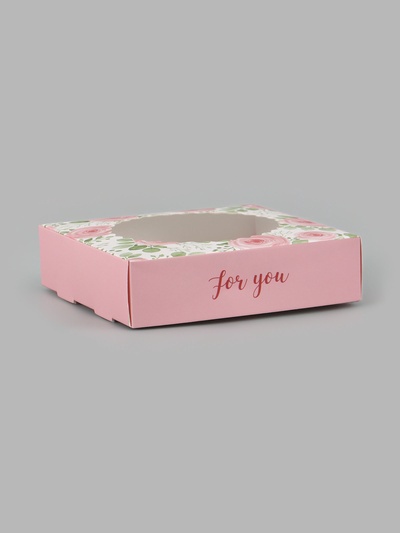 Коробка сборная с окном, For you, 11.5×11.5×3 см