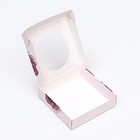 Коробка сборная с окном, «Розы», 11.5×11.5×3 см - Фото 6