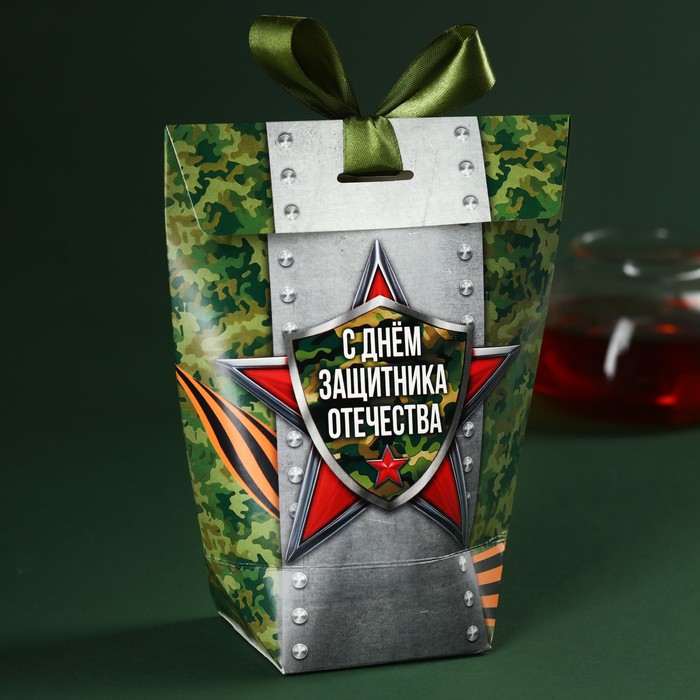 Чай чёрный «С днём защитника отечества», вкус: бергамот, 100 г. - фото 1885936986
