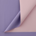 Плёнка для цветов упаковочная пудровая двухсторонняя «Лаванда + нежно-розовый», 50 мкм, 0.5 х 8 м - фото 293334030