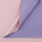 Плёнка для цветов упаковочная пудровая двухсторонняя «Лаванда + нежно-розовый», 50 мкм, 0.5 х 8 м - Фото 2