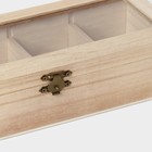 УЦЕНКА Ящик для хранения чайных пакетиков Доляна «Ахмадабад», 4 ячейки, 25×10×6,5 см - Фото 4