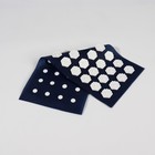 Ипликатор-коврик, основа спанбонд, 40 модулей, 14 × 32 см, цвет тёмно-синий/белый - Фото 4