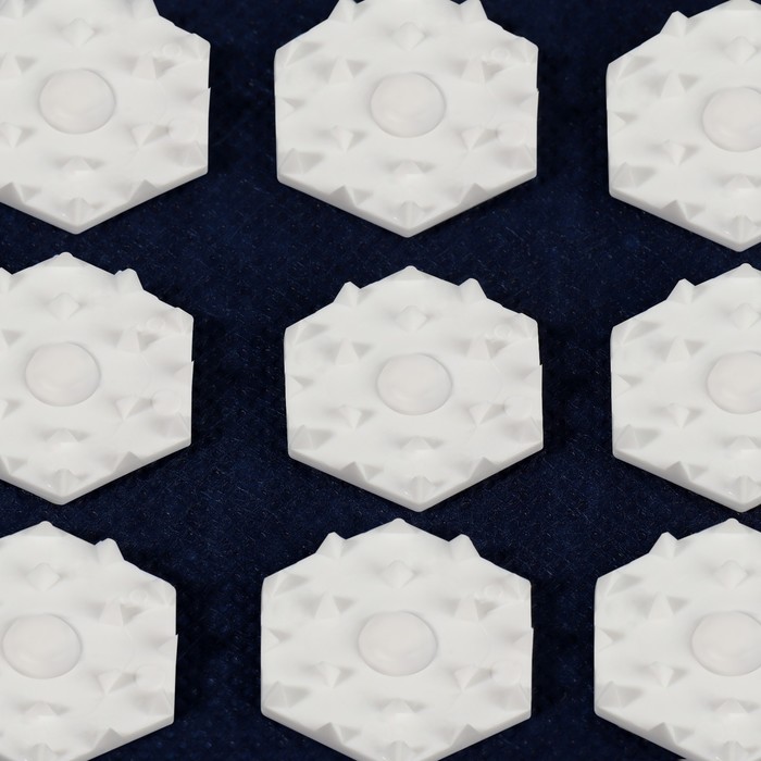 Ипликатор-коврик, основа спанбонд, 40 модулей, 14 × 32 см, цвет тёмно-синий/белый - фото 1908011073